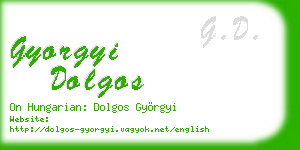 gyorgyi dolgos business card