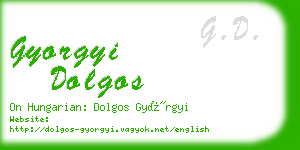 gyorgyi dolgos business card